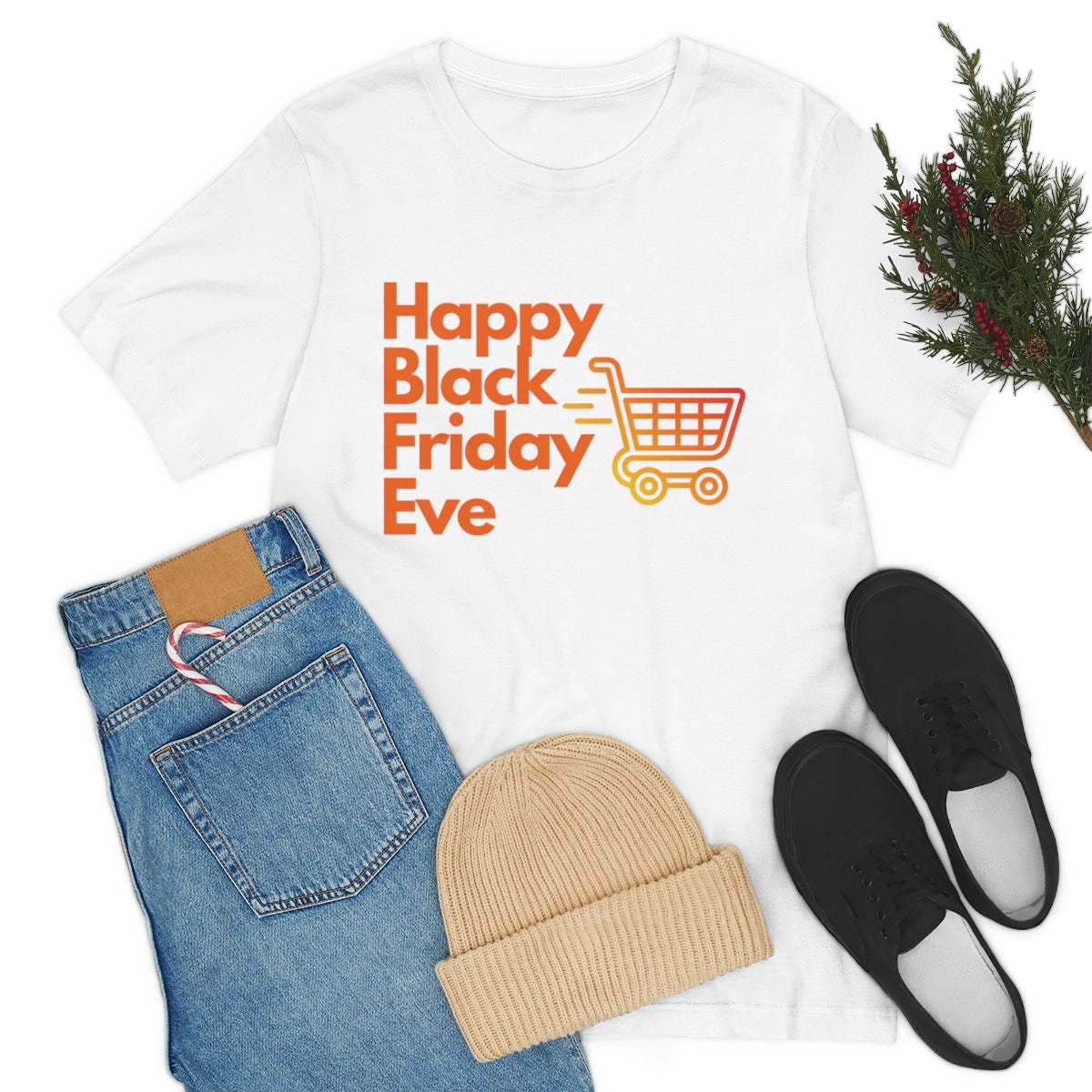 Happy Black Friday Eve Thanksgiving Unisex Jersey Short Sleeve Tee S-3XL