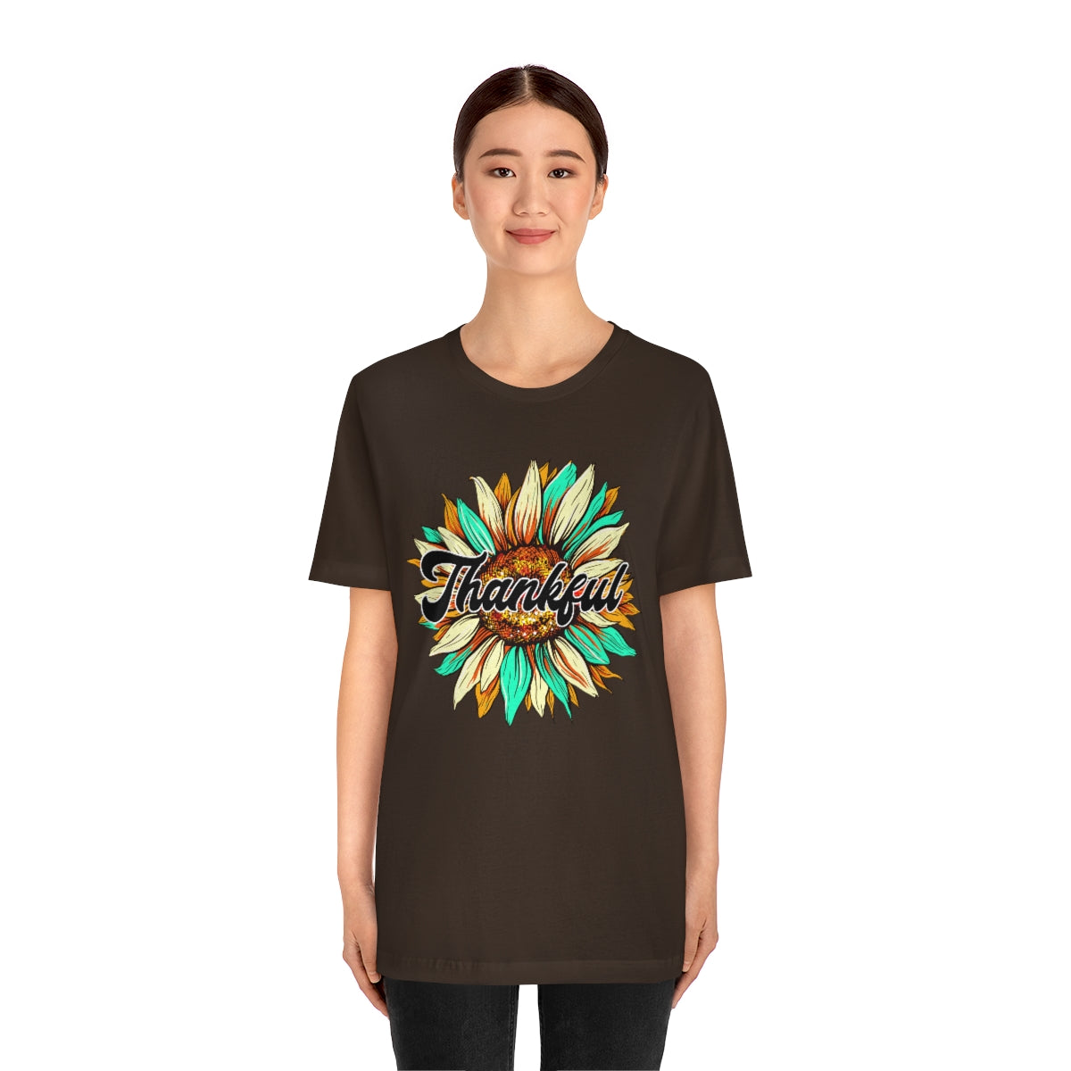 Thankful Western Sunflower Unisex Jersey Short Sleeve Tee S-3XL