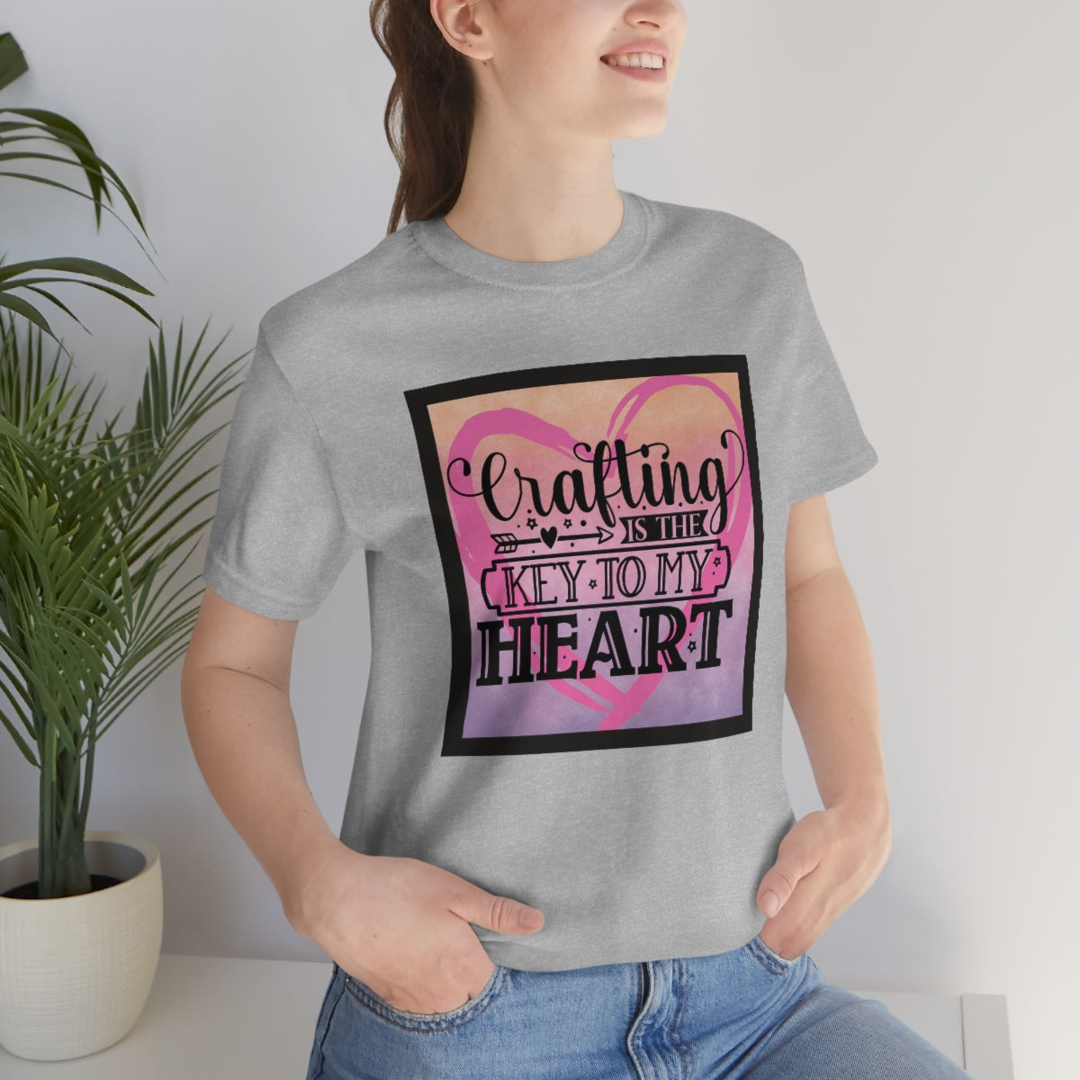 Crafting is the Key to My Heart Unisex Jersey Short Sleeve Tee S-3XL
