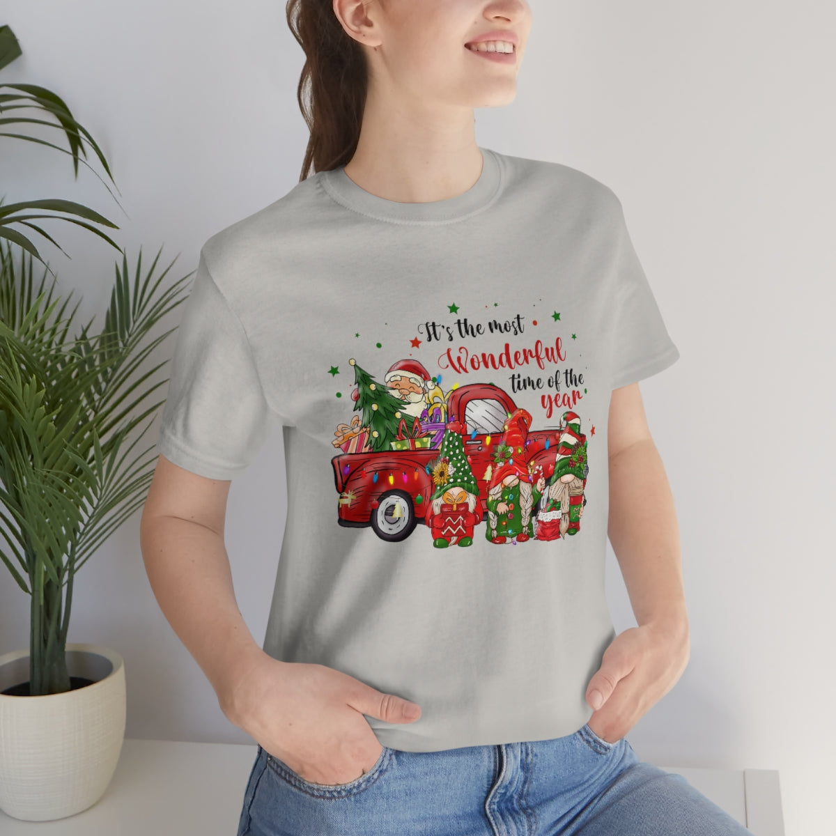 It's the Most Wonderful Time of the Year Santa Gnome Unisex Jersey Short Sleeve Tee S-3XL