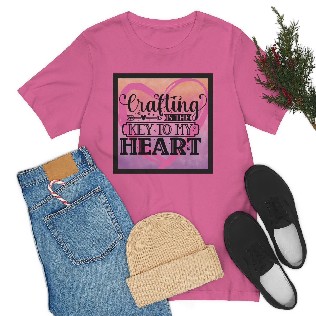 Crafting is the Key to My Heart Unisex Jersey Short Sleeve Tee S-3XL
