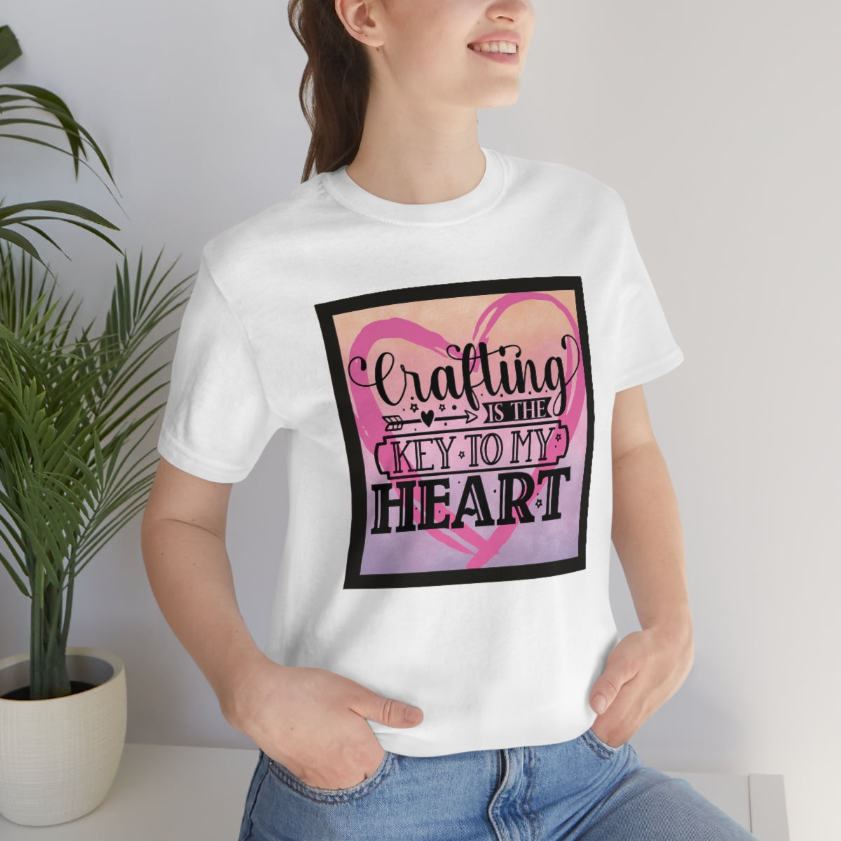 Crafting is the Key to My Heart Unisex Jersey Short Sleeve Tee S-3XL