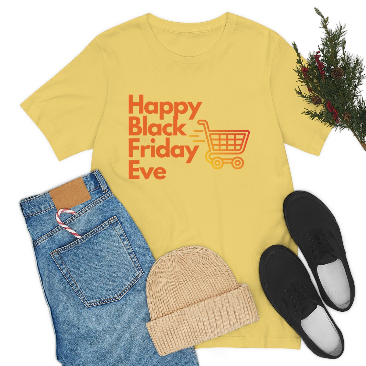 Happy Black Friday Eve Thanksgiving Unisex Jersey Short Sleeve Tee S-3XL