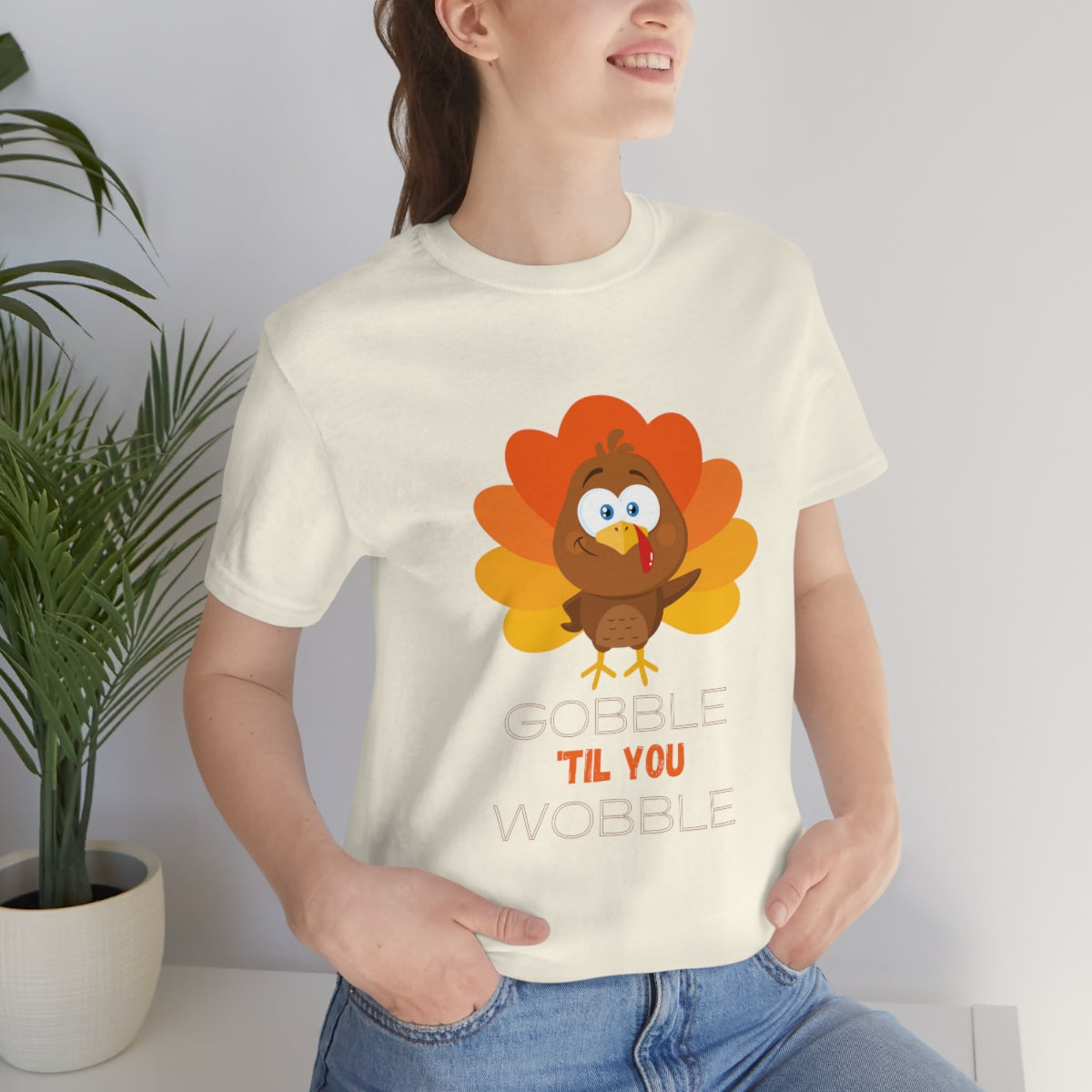 Gobble 'til You Wobble Thanksgiving Unisex Jersey Short Sleeve Tee S-3XL