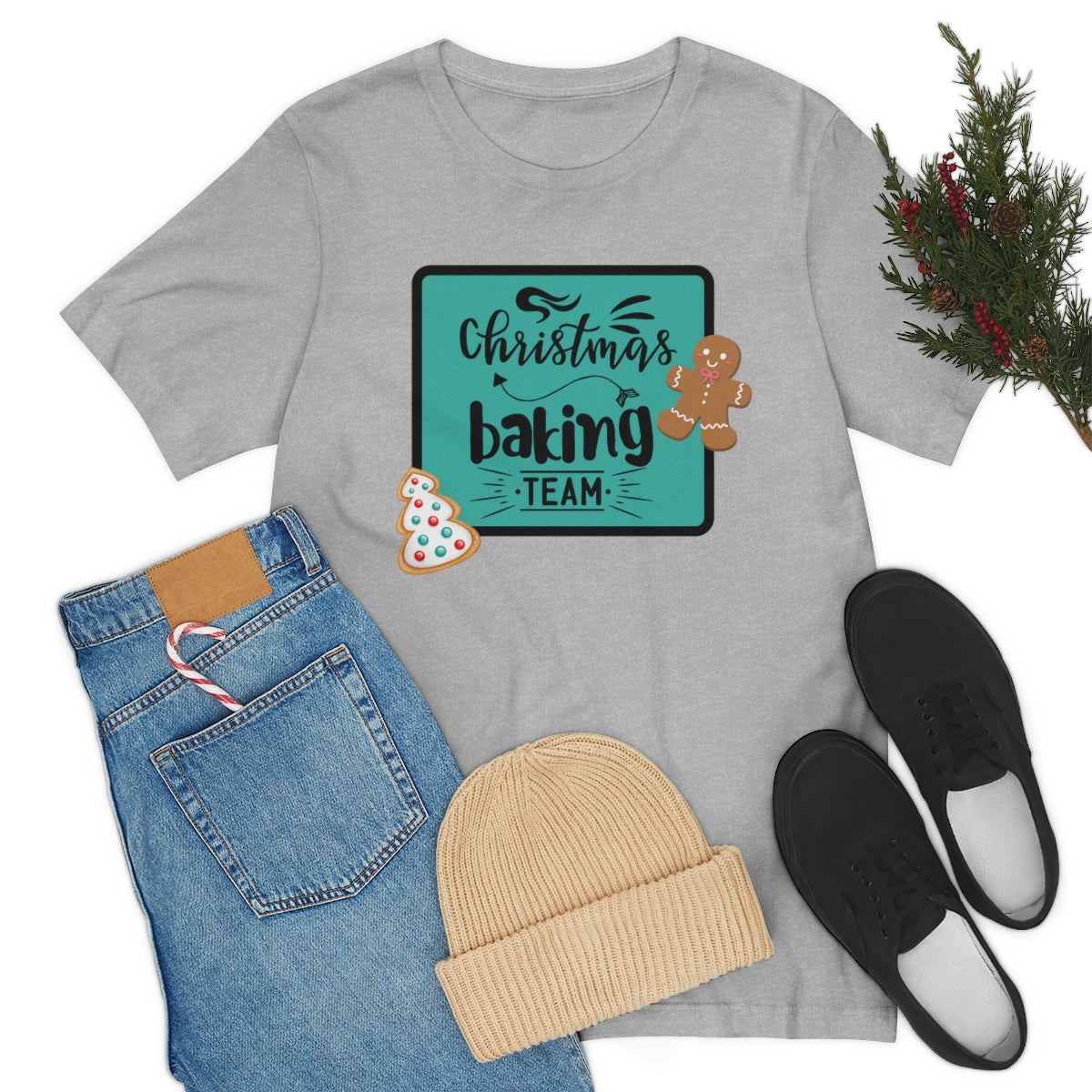 Christmas Baking Team Unisex Jersey Short Sleeve Tee S-3XL