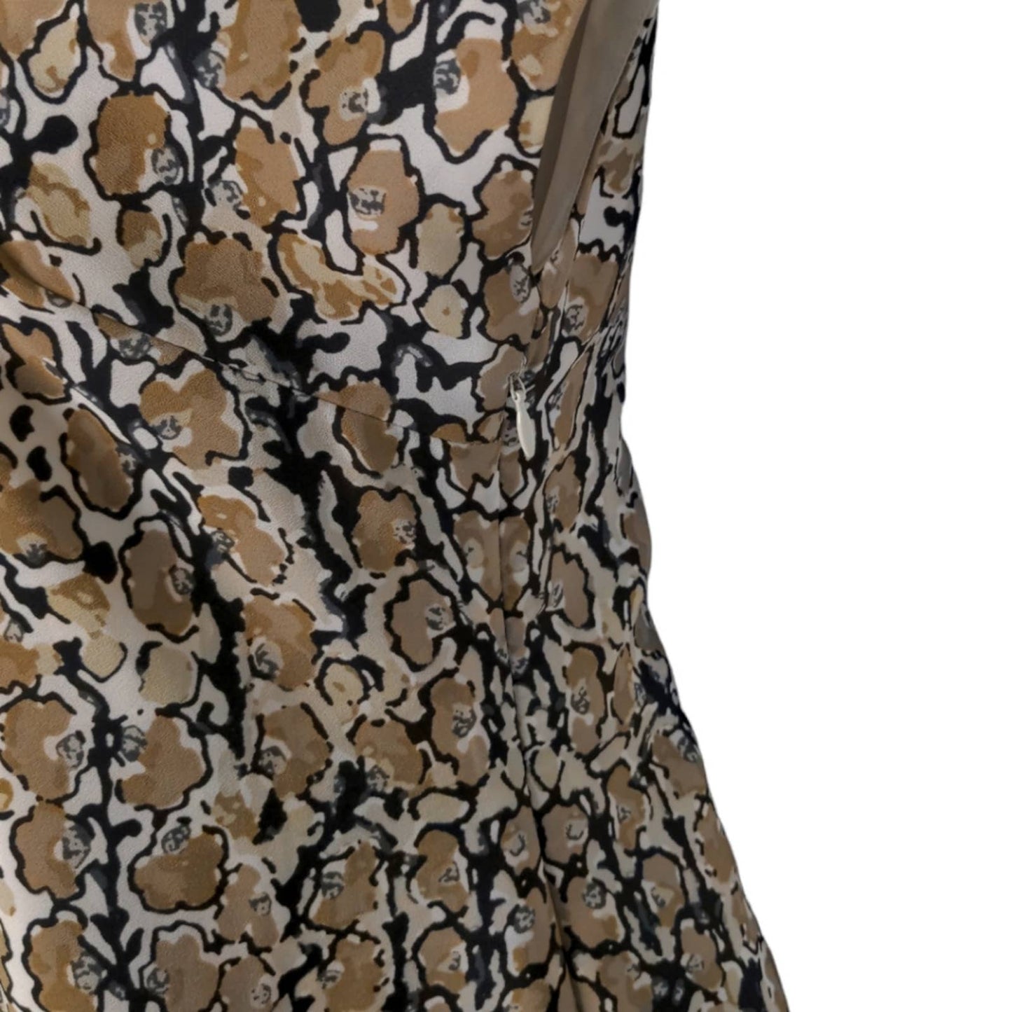ISAAC MIZRAHI LIVE Tan Black Animal Print Lined Dress 6
