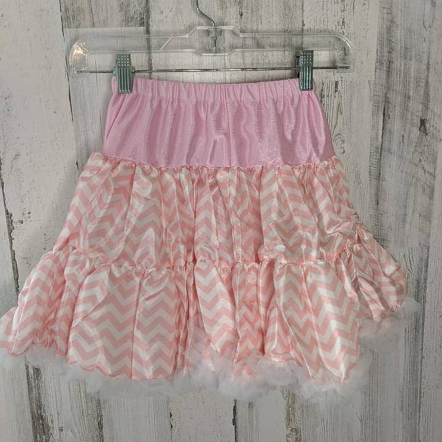 Pink and Peach Chevron Tutu with Bow