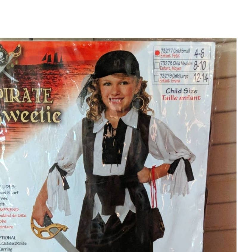 HALLOWEEN Girls Pirate Sweetie Costume Small