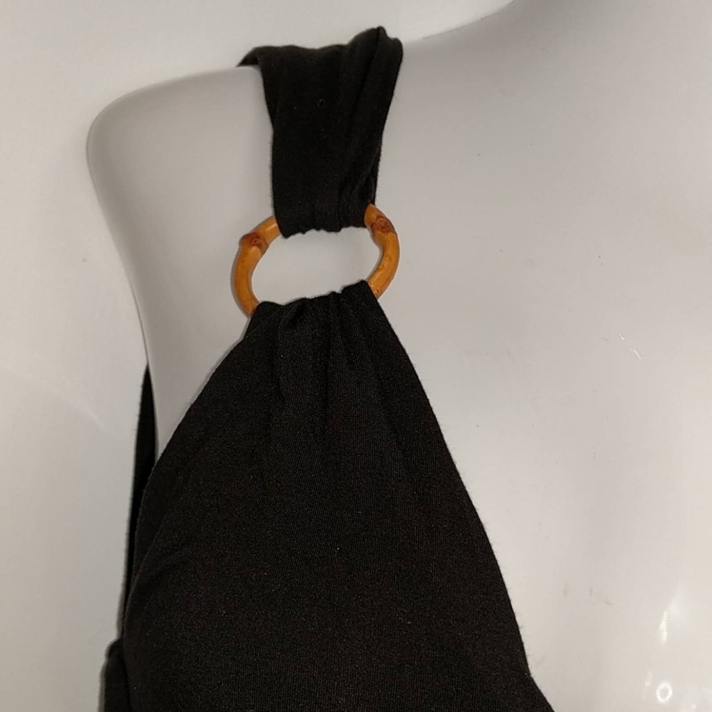 VICTORIA'S SECRET Black Plunge Sundress with Gold Rings Small