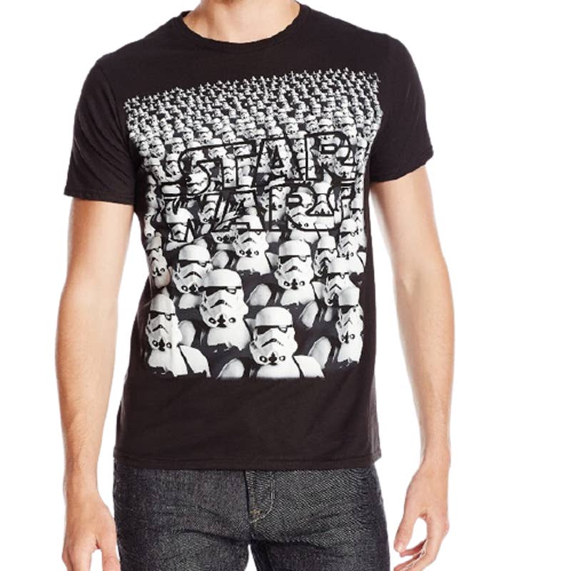STAR WARS Black Stormtrooper Crowd Tee NEW XLarge