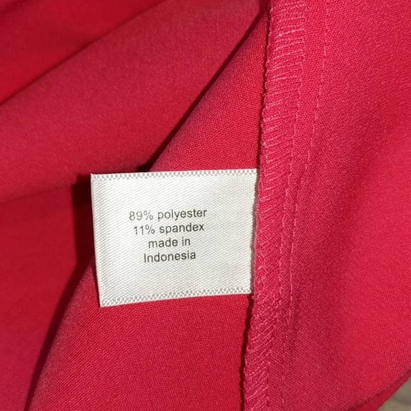 LANE BRYANT Hot Pink Flutter Sleeve Choker Stretchy Top 28