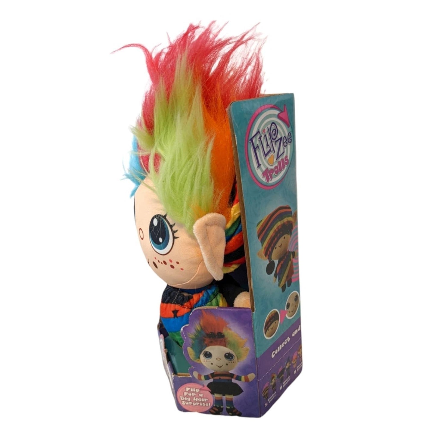 FLIPZEE Trolls 2 in 1 Plush Rainbow Galore 15" NEW