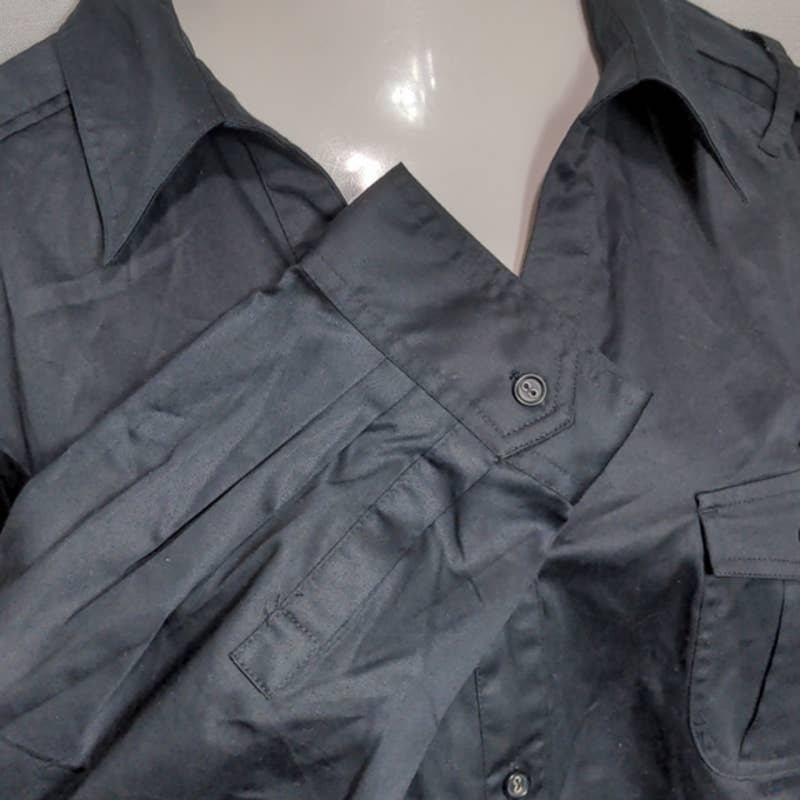 LANE BRYANT Black Button Up Career Top Plus 24 NEW
