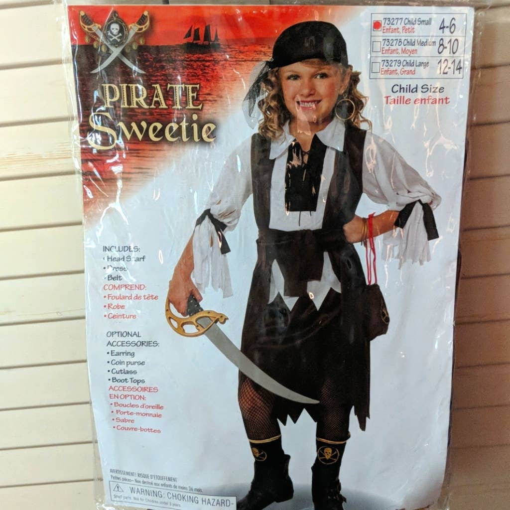 HALLOWEEN Girls Pirate Sweetie Costume Small