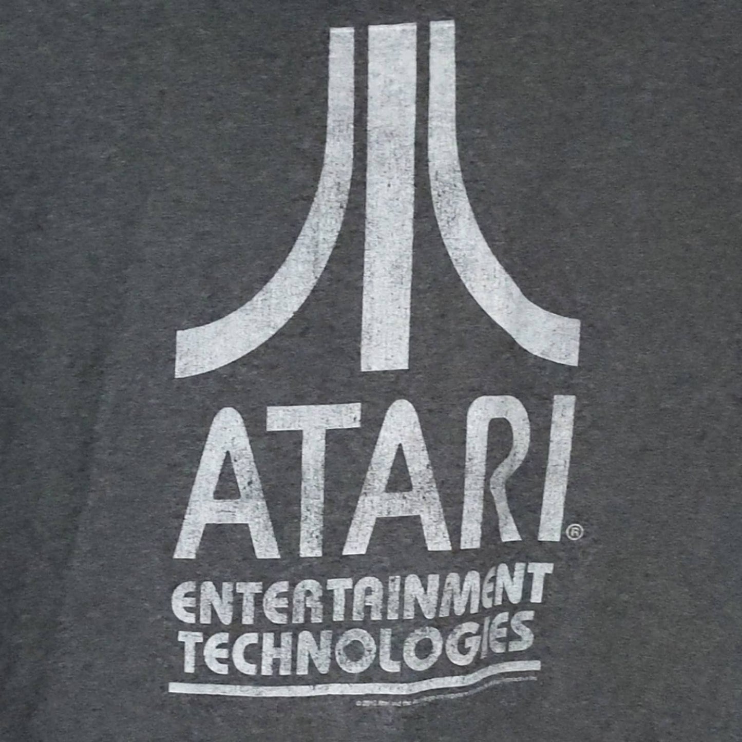 ATARI Gray Distressed Graphic Tee Men's Large
