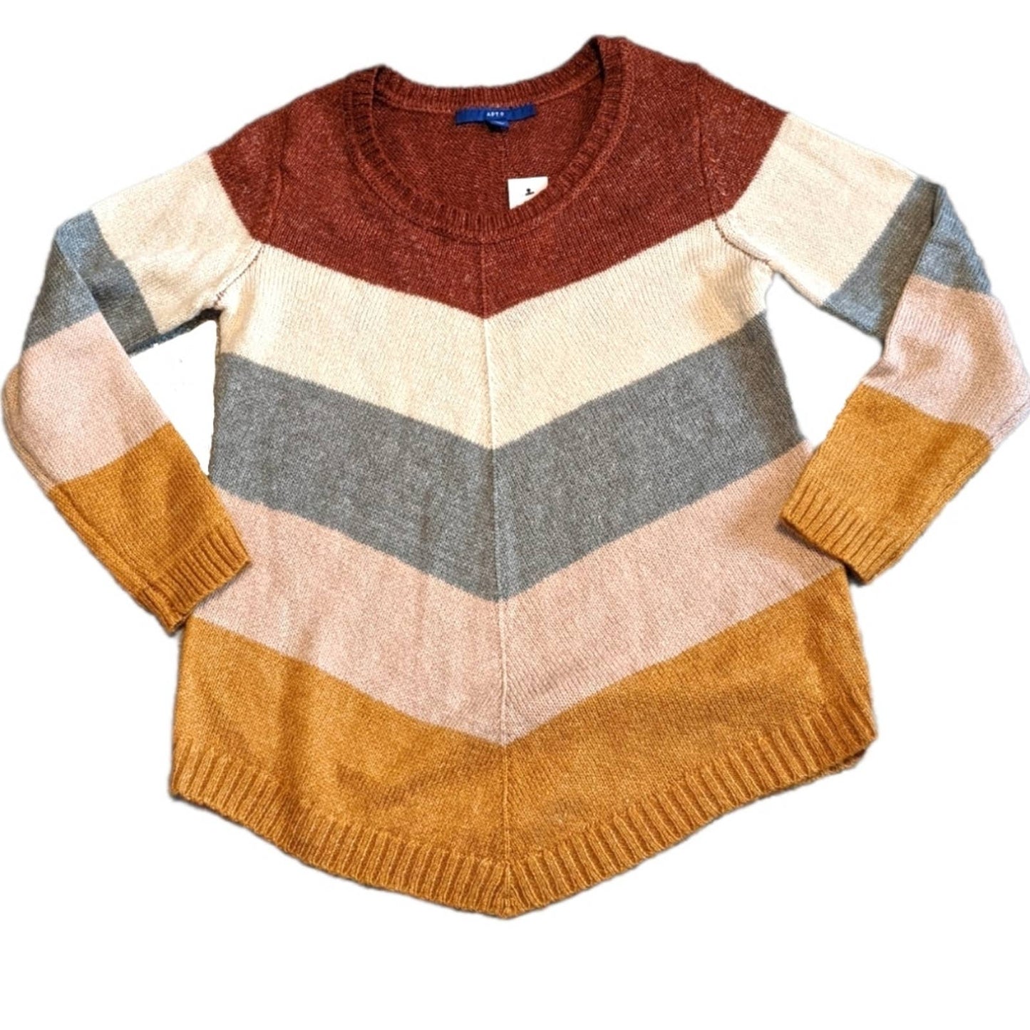 APT. 9 Striped Chevron Sweater Women's Small NEW