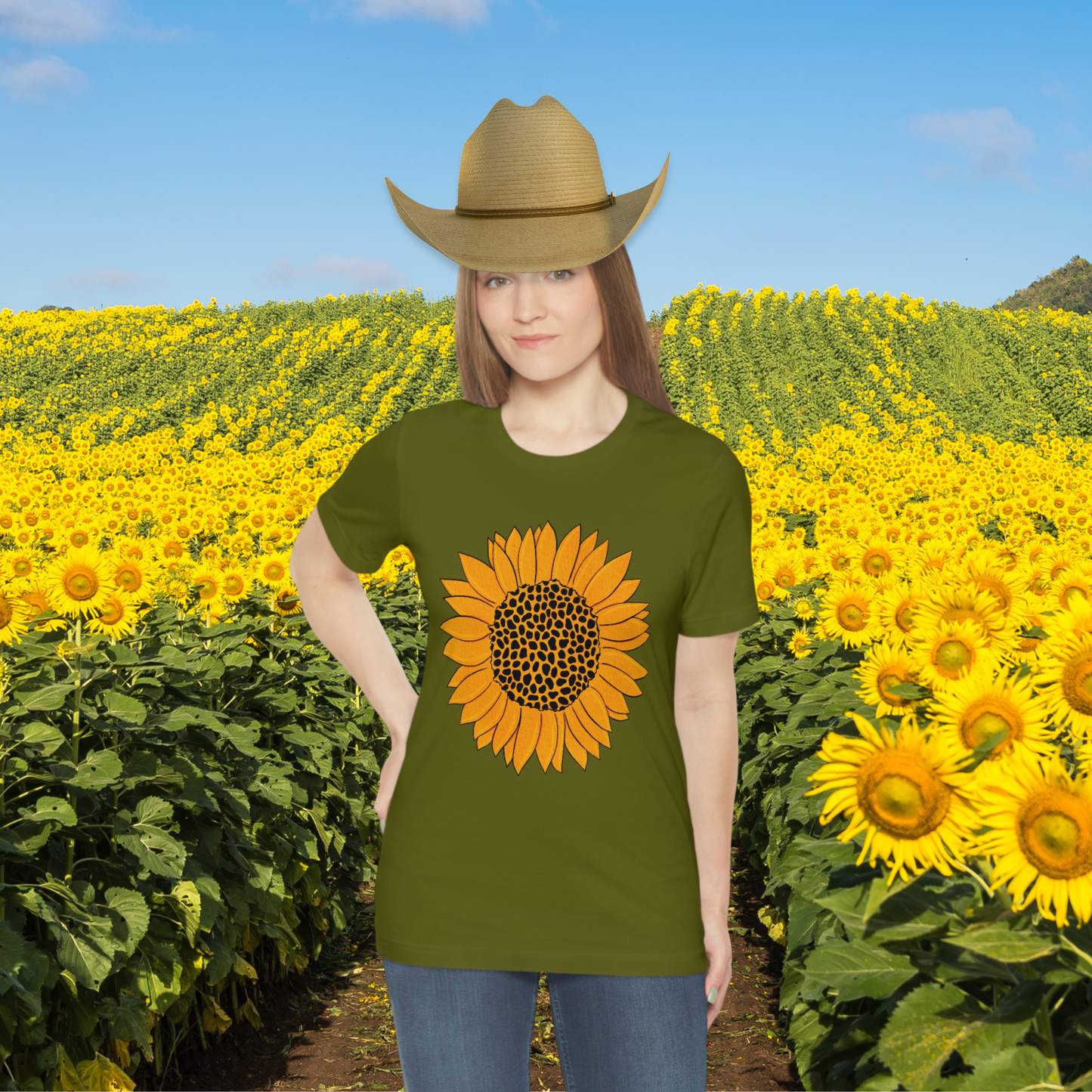 Sunny Sunflower Fall Unisex Jersey Short Sleeve Tee S-3XL