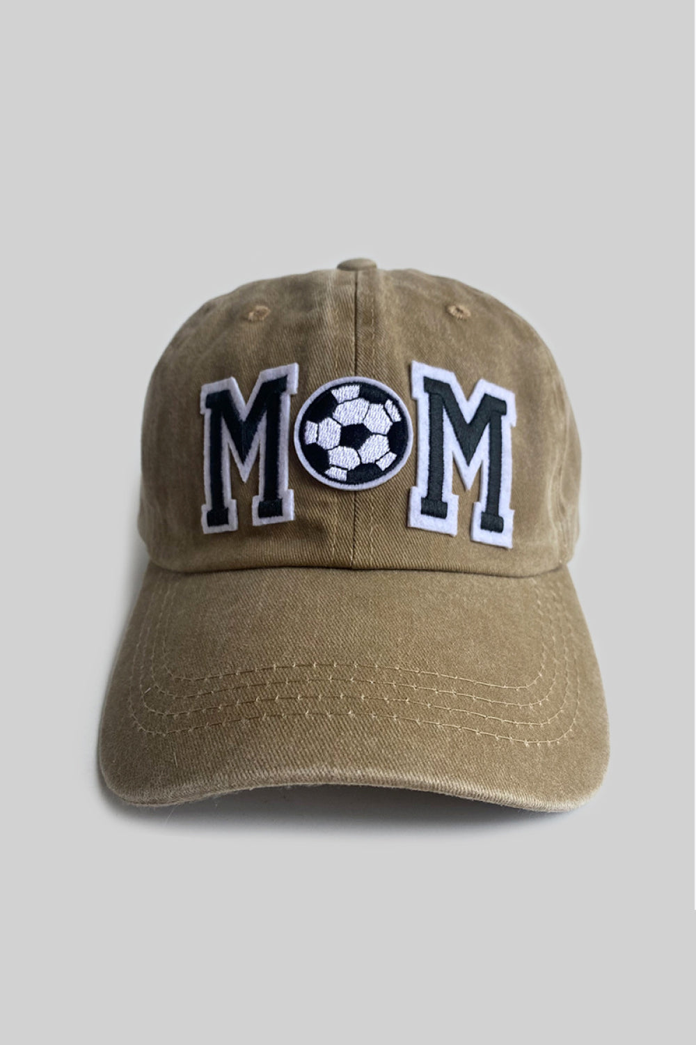 SOCCER MOM Distressed Baseball Style Cap Hat