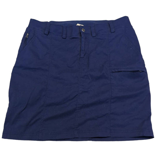 DULUTH TRADING CO. Blue Chino Style Stretch Utility Skirt Skort Size 16 Golf