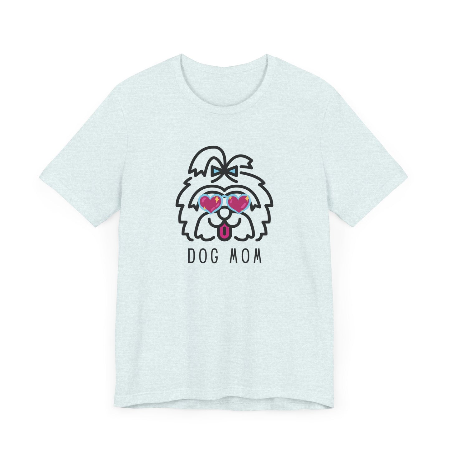 Dog Mom Shih Tzu with Sunglasses Unisex Short Sleeve Tee S-3XL