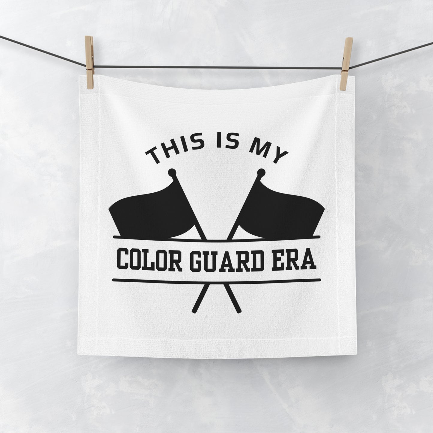 This is my Color Guard Era If Taylor was in Marching Band Face Towel Black Graphic