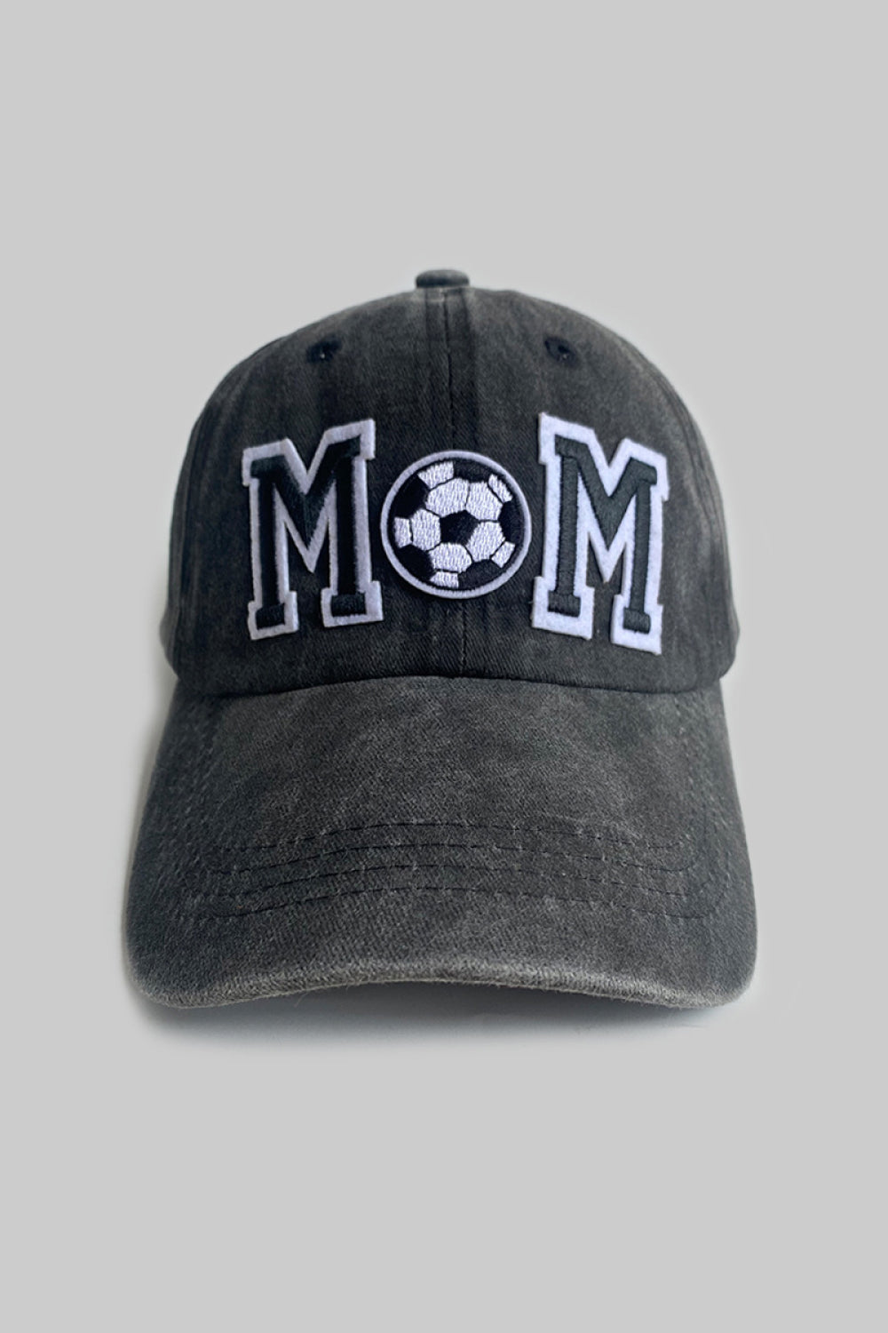 SOCCER MOM Distressed Baseball Style Cap Hat