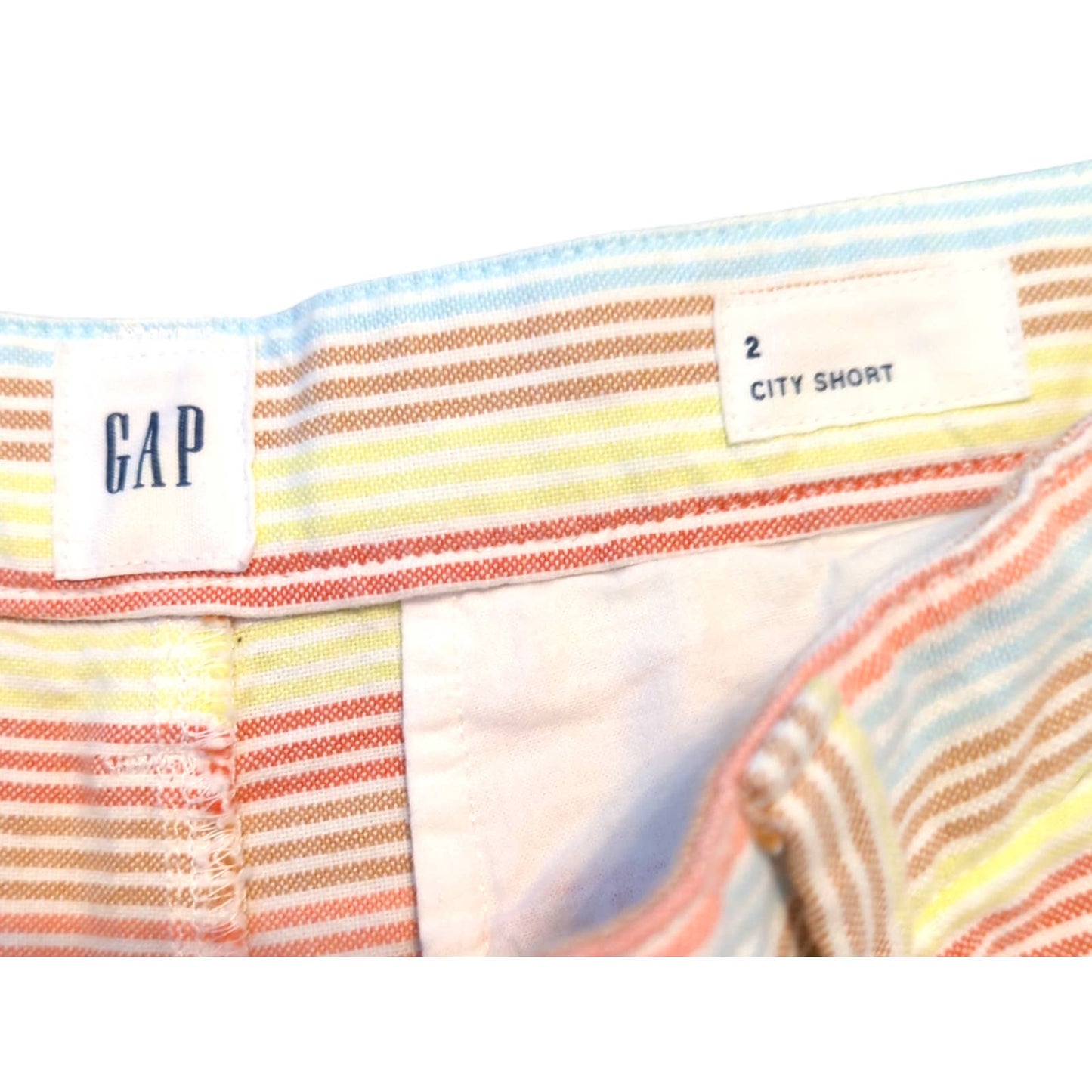 GAP City Short Striped Shorts Size 2 Summer Vacation