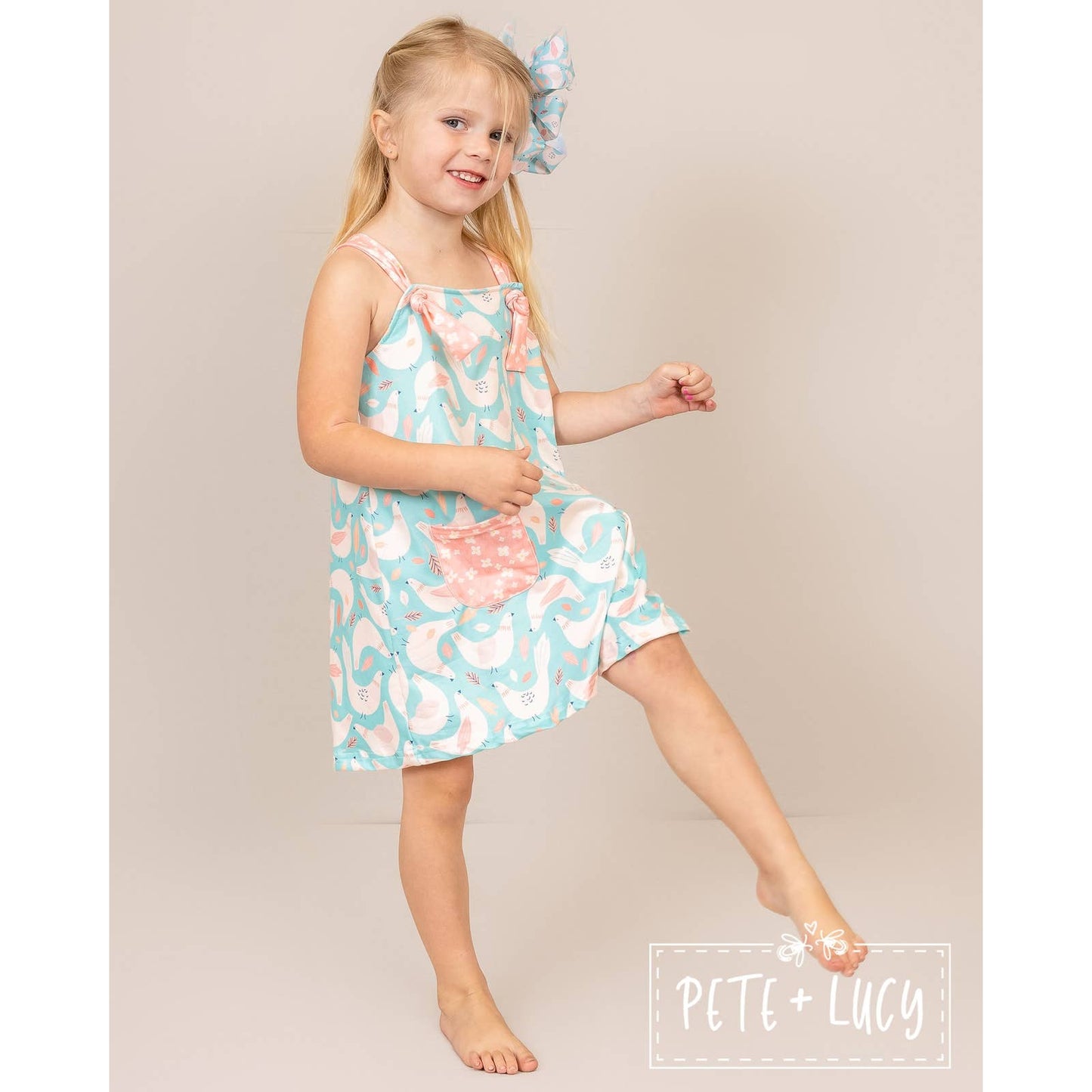 PETE + LUCY Charming Country Chicken Adjustable Dress