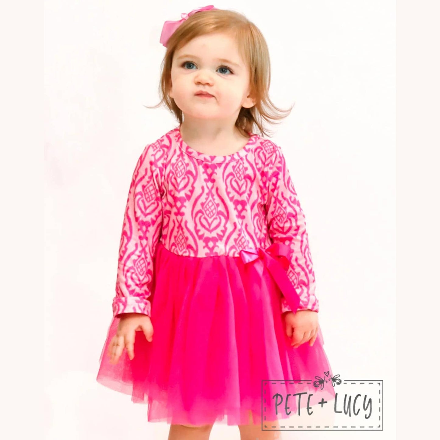 PETE + LUCY Pink Moroccan Long Sleeve Tulle Dress