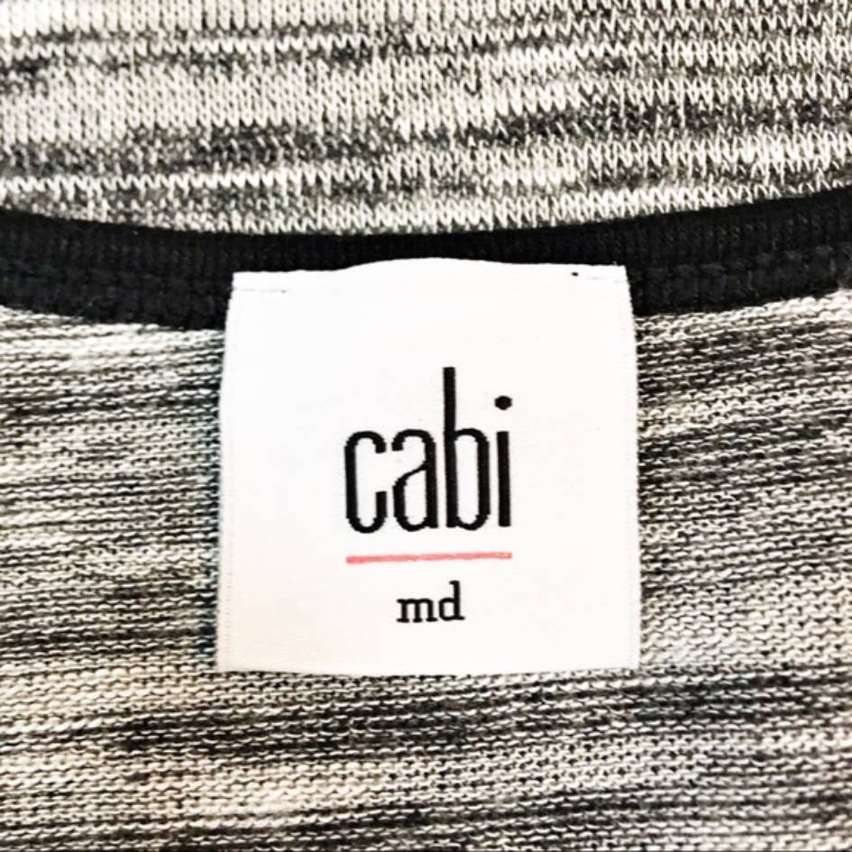 CAbi #3085 Black Gray Marled Lightweight Sweater Tank Medium Workout