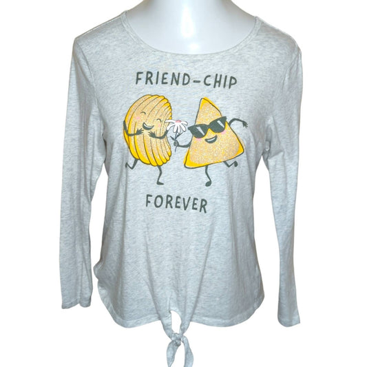 JUSTICE Girls 16/18 PLUS Friend-Chip Forever Potato Tortilla Chip Sparkle Knot