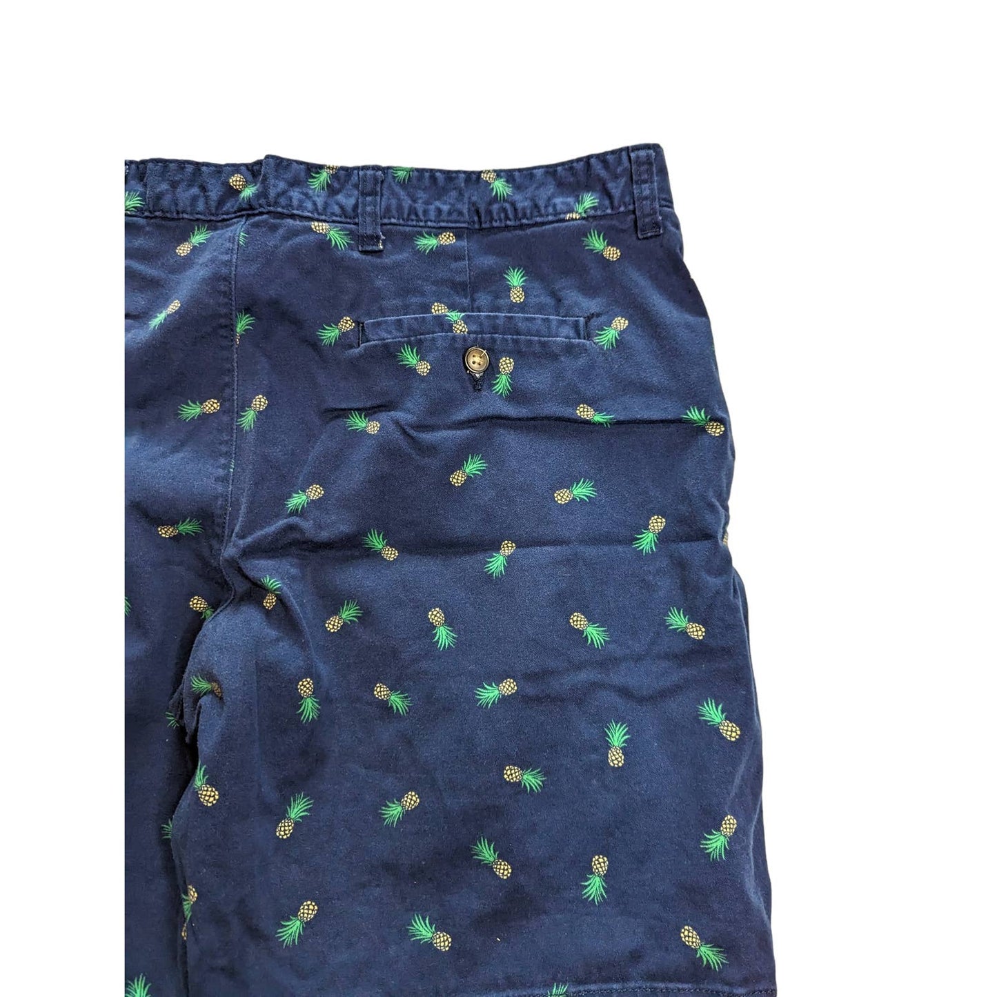 GEORGE Navy Blue Chino Men's Shorts Pineapple Golf Vacation Size 36