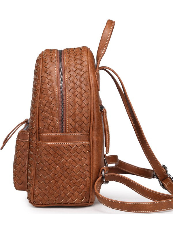 Camel Woven Adjustable Backpack