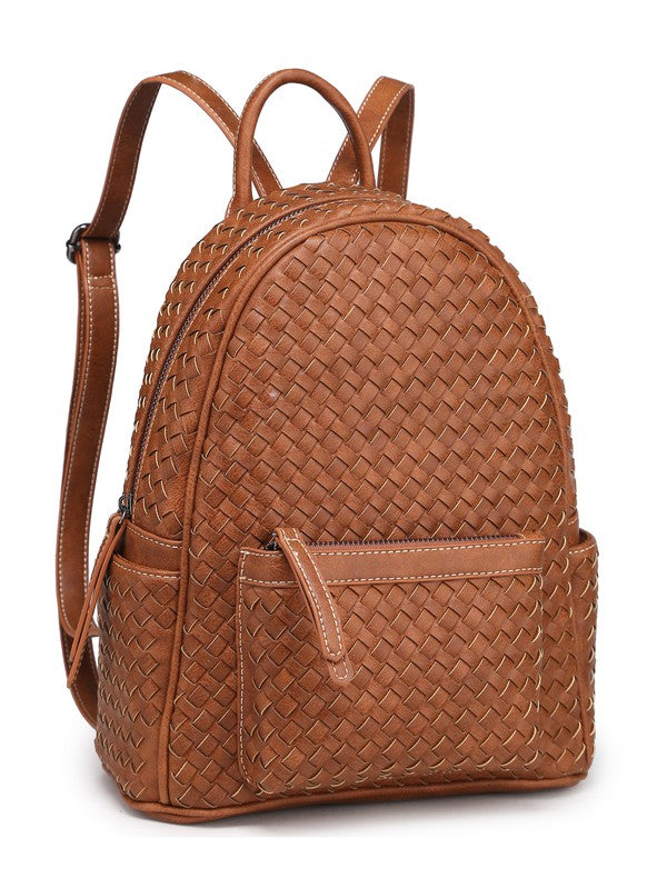 Camel Woven Adjustable Backpack