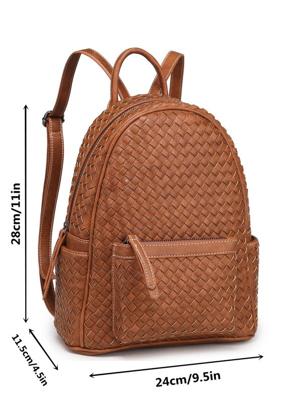 Camel Woven Adjustable Backpack