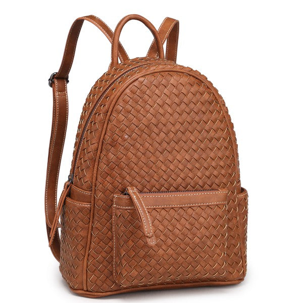 Camel Woven Adjustable Backpack