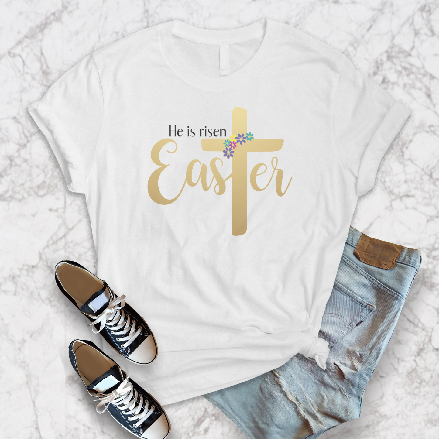 He is Risen Easter Spring Unisex Jersey Short Sleeve Tee Small-3XL