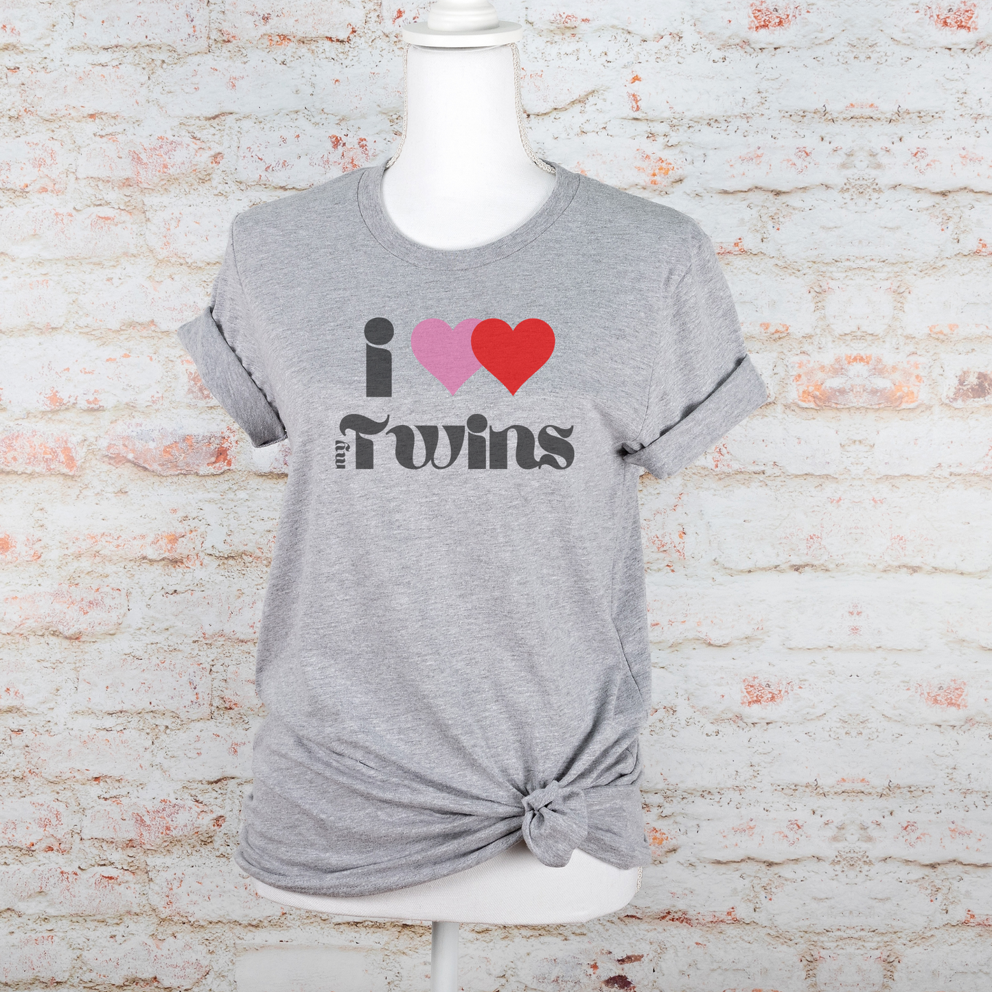 I Heart (Love) My Twins Unisex Jersey Short Sleeve Tee S-3XL