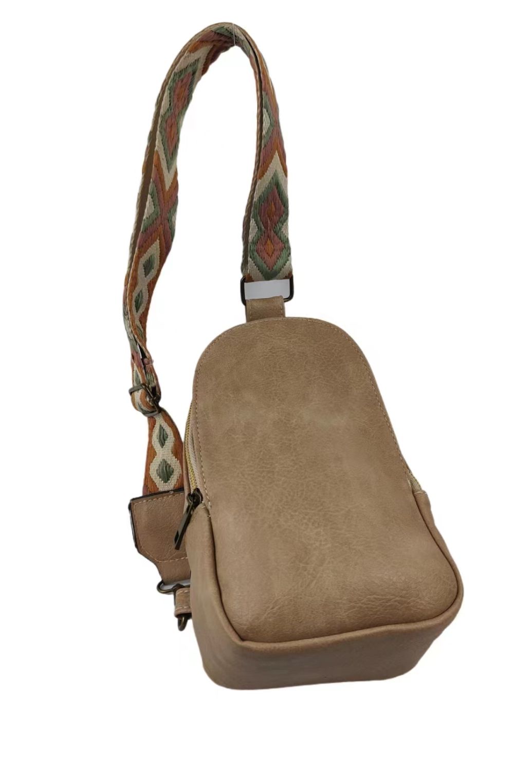 Soleil Adjustable Patterened Strap PU Leather Sling Bag