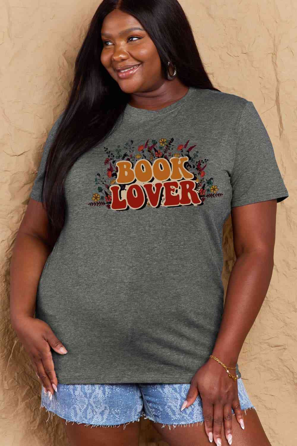 Simply Love Full Size BOOK LOVER Graphic Cotton Tee