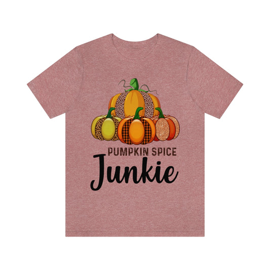 Pumpkin Spice Junkie Fall Unisex Jersey Short Sleeve Tee S-3XL