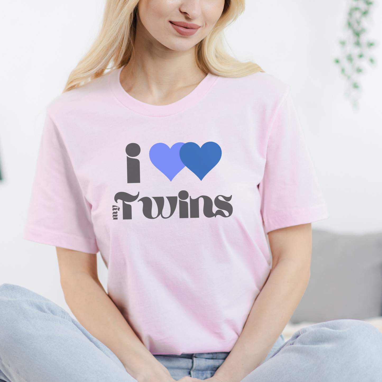 I Heart (Love) My Twins Unisex Jersey Short Sleeve Tee S-3XL