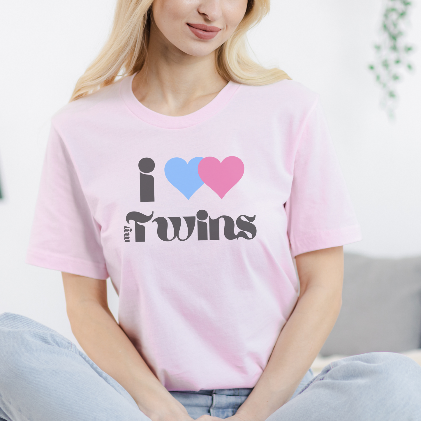 I Heart (Love) My Twins Unisex Jersey Short Sleeve Tee S-3XL