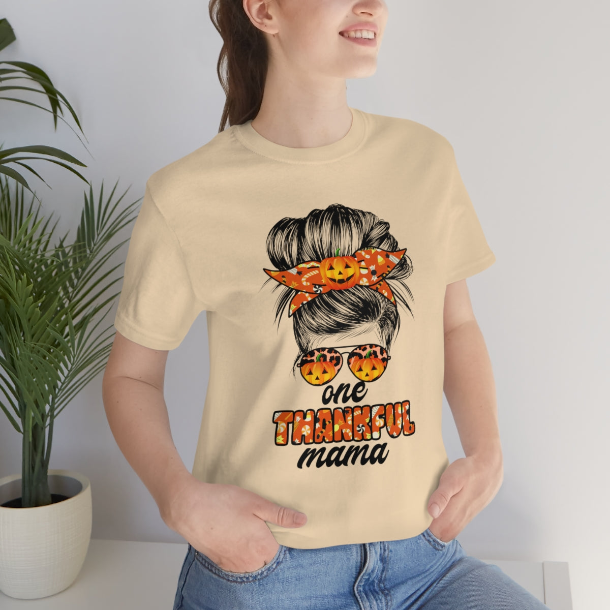 One Thankful Mama Fall Unisex Jersey Short Sleeve Tee S-3XL