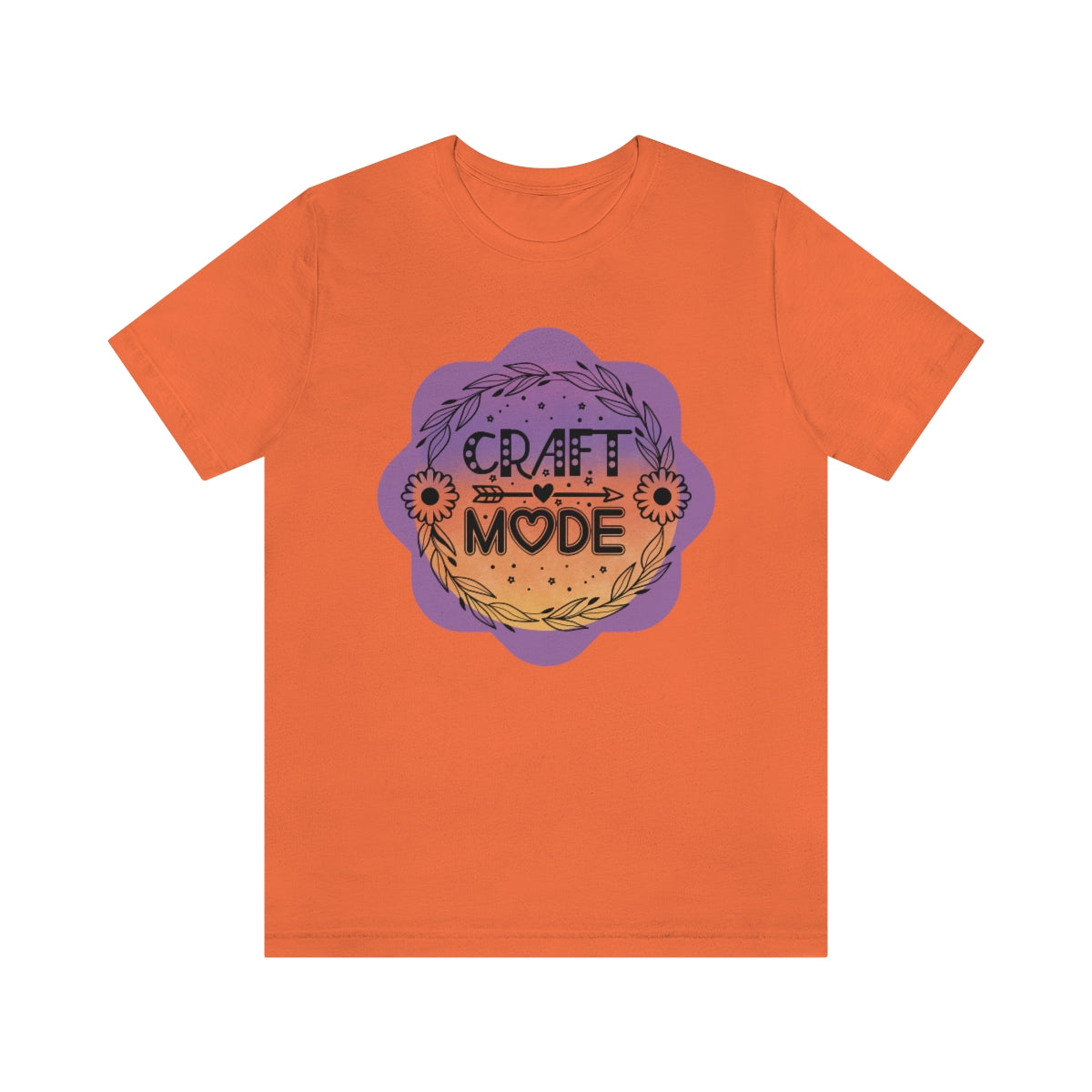 Craft Mode Purple Doodle Flower Unisex Jersey Short Sleeve Tee S-3XL