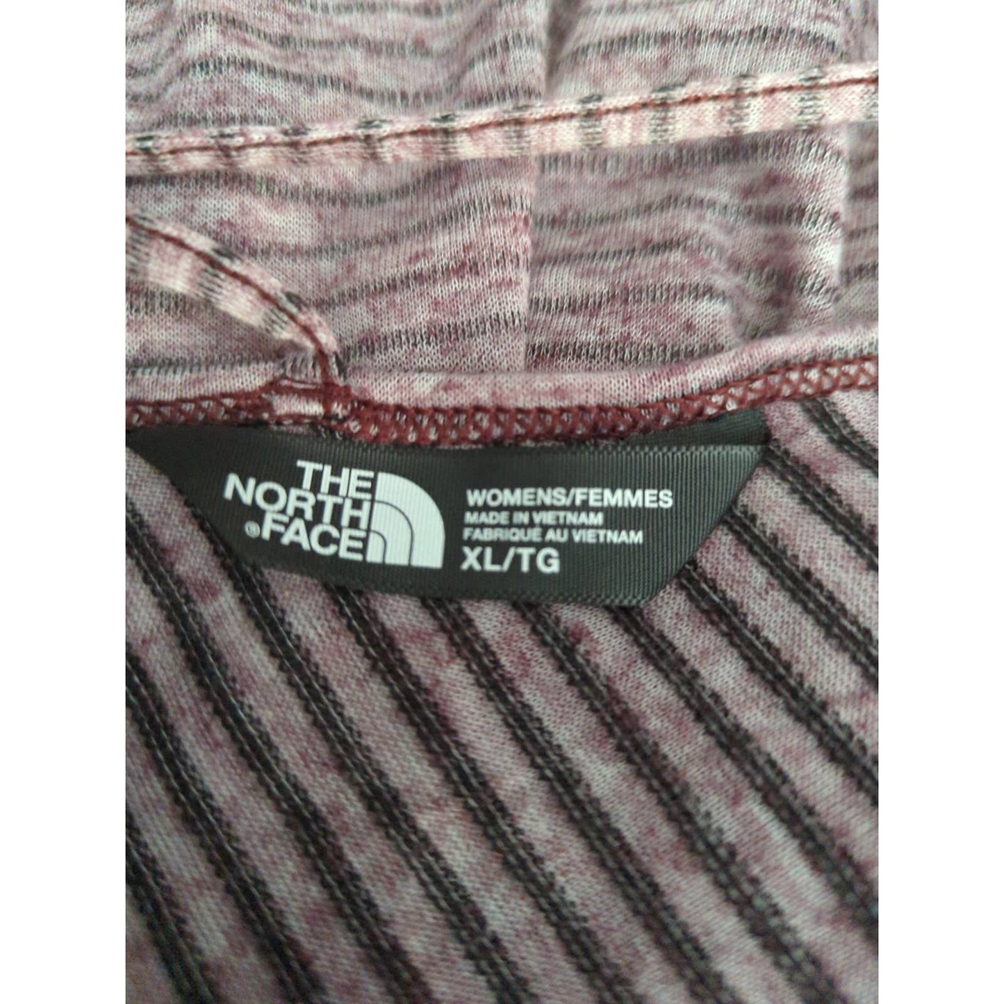 THE NORTH FACE Maroon Heathered Striped Crisscross Straps Split Back Athleisure XL