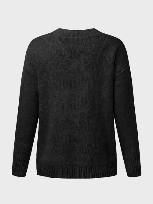 Hadley Deep V-Neck Long Sleeve Knit Top