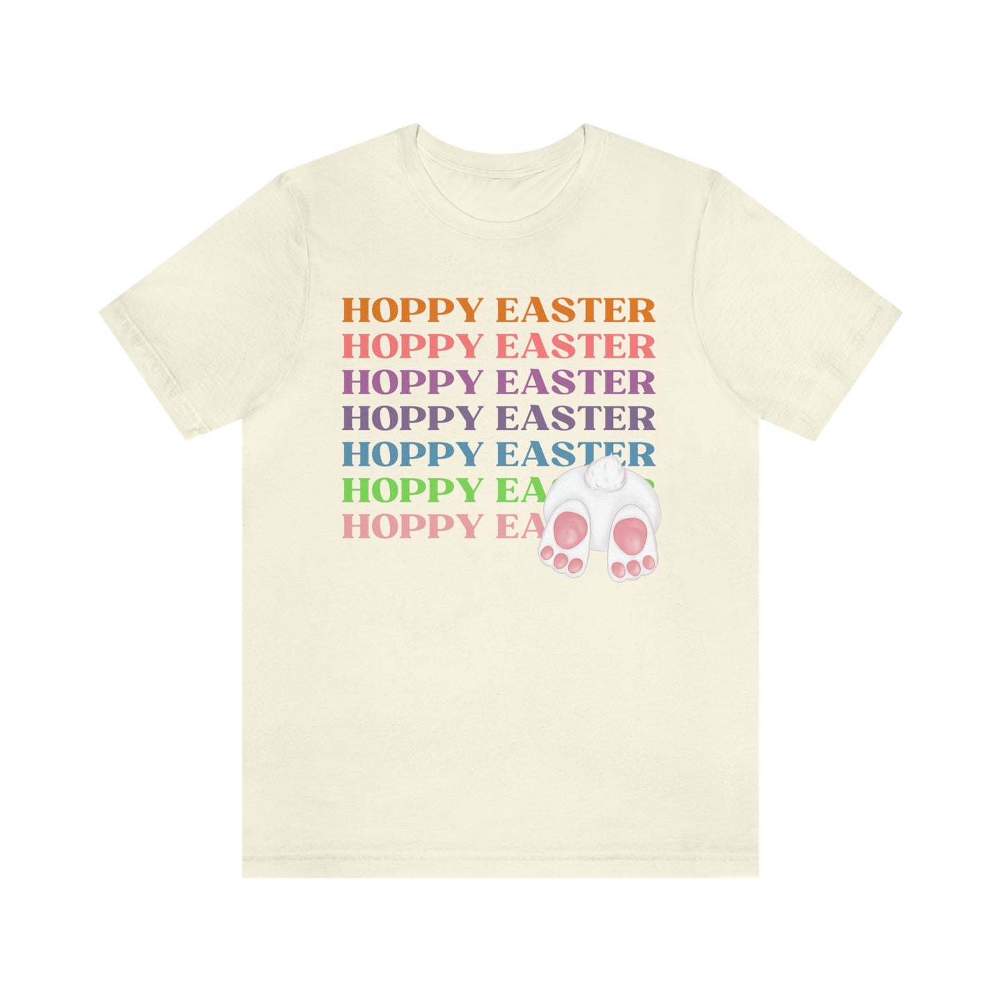 Hoppy Easter Bunny Rabbit Cotton Tail Unisex Jersey Short Sleeve Tee Small-3XL Happy Easter