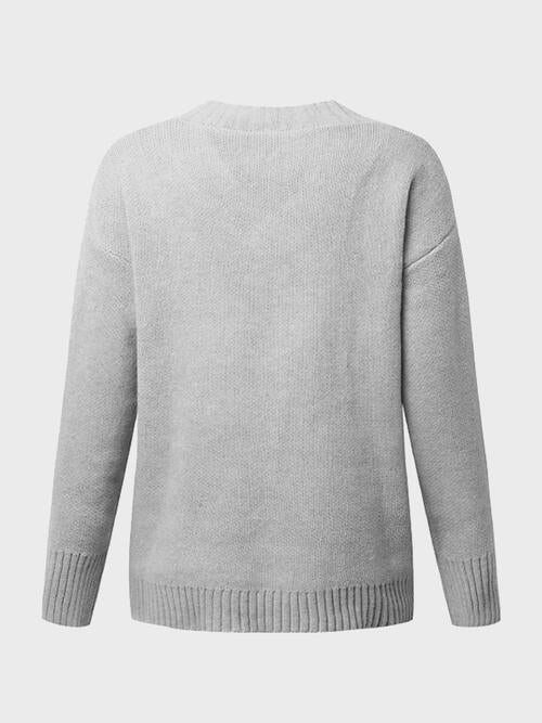 Hadley Deep V-Neck Long Sleeve Knit Top
