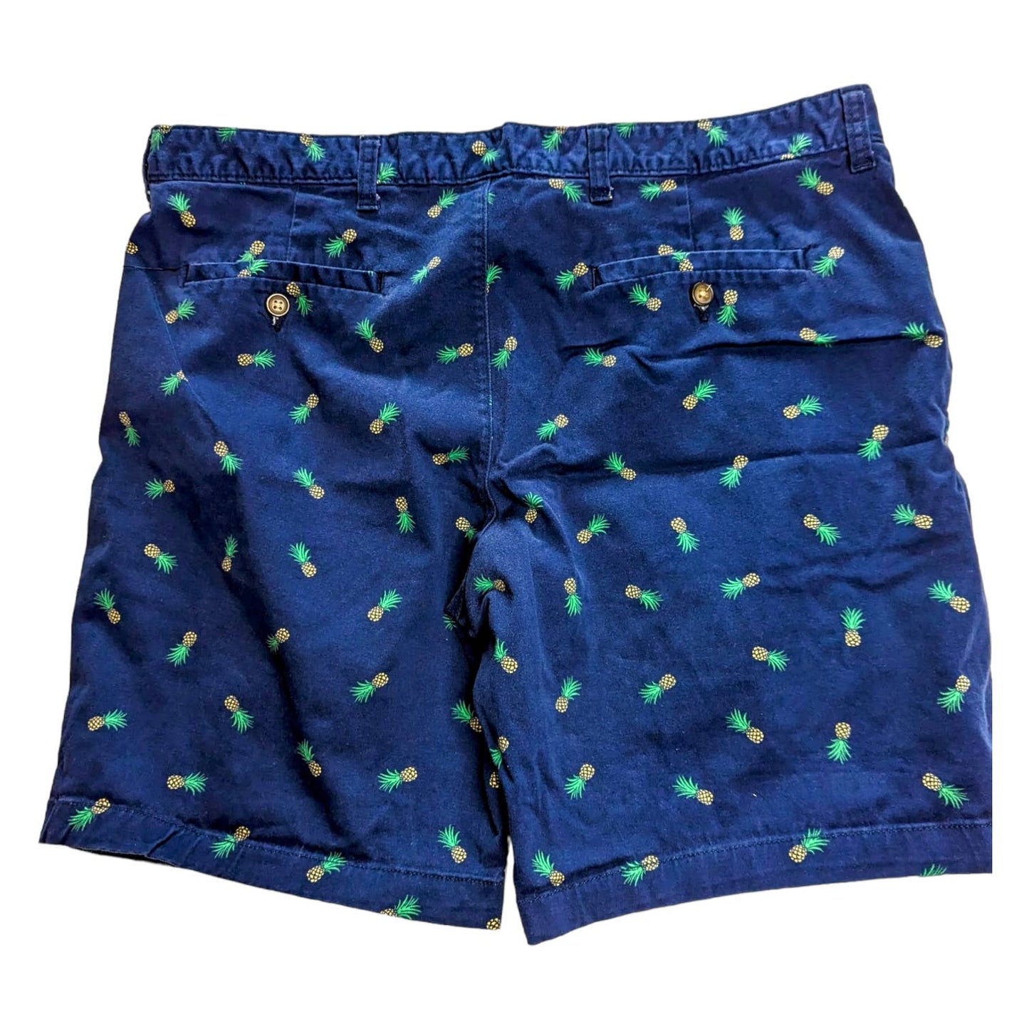 GEORGE Navy Blue Chino Men's Shorts Pineapple Golf Vacation Size 36